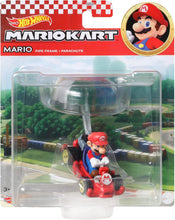 Load image into Gallery viewer, Hot Wheels Mario Kart Mario Pip Frame Parachute Racer Car