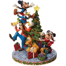 Load image into Gallery viewer, Disney Traditions Fab 5 Decorating Tree "Merry Tree Trimming" by Jim Shore - Enesco