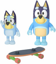 Load image into Gallery viewer, Bluey & Dad Bandit Skateboarding 2pk Action Figure Pack - Moose Toys
