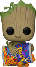 Load image into Gallery viewer, FUNKO POP! MARVEL: I Am Groot - Groot Shorts w/ Cheese Puffs Figure #1196
