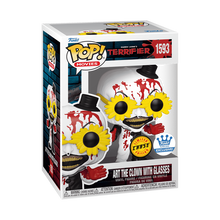 Load image into Gallery viewer, Funko Pop! Terrifier Art the Clown w/ Glasses Figure Exclusive #1593 CHASE Bloody
