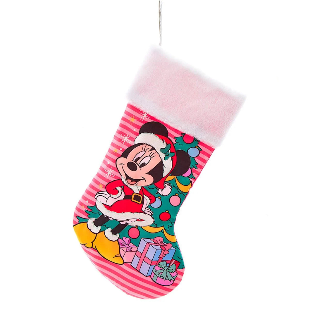 Minnie Mouse with Tree 19-Inch Christmas Holiday Stocking - Kurt Adler