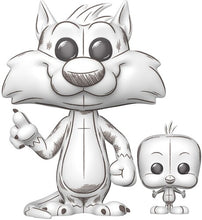 Load image into Gallery viewer, Funko POP! &amp; Buddy: Looney Tunes Sylvester &amp; Tweety, Sketched Figure #2013
