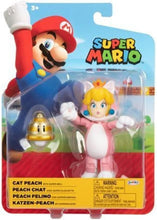 Load image into Gallery viewer, Nintendo Super Mario 4" Inch Action Figure Cat Peach
