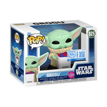 Load image into Gallery viewer, Funko Pop! Star Wars Grogu w/ Snack (Flocked) Exclusive Figure #825
