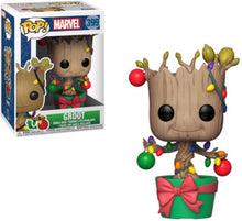 Load image into Gallery viewer, FUNKO POP! Marvel Holiday Groot with Lights &amp; Ornaments Figure #399
