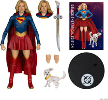 Load image into Gallery viewer, DC Multiverse Supergirl and Baby Krypto Supergirl Movie Dlx Theatrical Figure
