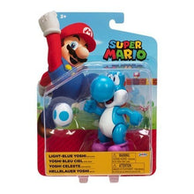 Load image into Gallery viewer, World of Nintendo Super Mario 4" Figures Light Blue Yoshi w/ Egg
