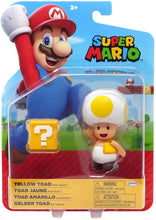Load image into Gallery viewer, World of Nintendo Super Mario 4" Action Figure - Yellow Toad with ? Block
