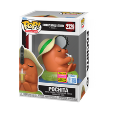 Load image into Gallery viewer, Funko Pop!Chainsaw Man Pochita w/Sunhat SDCC Exclusive Figure #2329
