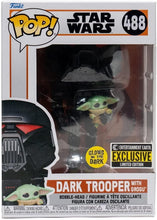 Load image into Gallery viewer, Pop Vinyl - Star Wars - Dark Trooper w/Grogu Figure GITD Glow #488

