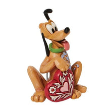 Load image into Gallery viewer, Disney Traditions Pluto Holding Heart Statue by Jim Shore - Enesco
