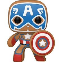 Load image into Gallery viewer, Marvel Holiday Gingerbread Captain America Pop! Vinyl Figure - Funko
