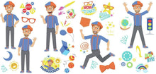 Load image into Gallery viewer, Blippi Character Peel-and-Stick Wall Decals - Roommates
