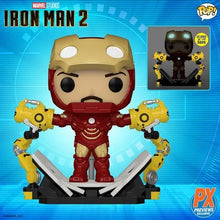 Load image into Gallery viewer, Iron Man 2 Iron Man MK IV w/Gantry Glow-in-the-Dark 6-Inch Deluxe Pop! Vinyl Figure PX Exclusive - Funko
