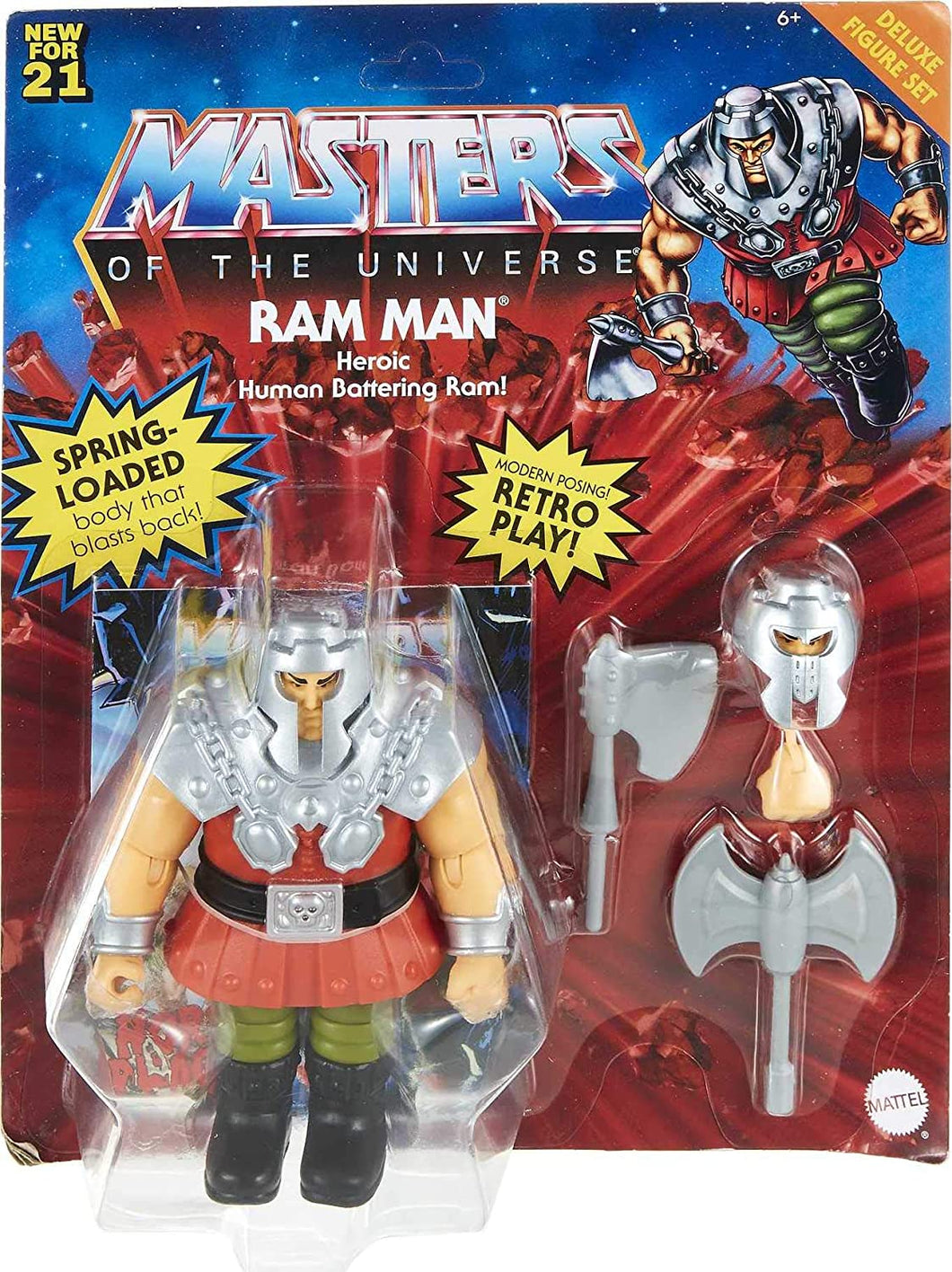 Masters of the Universe Origins Deluxe Ram Man Action Figure - Mattel