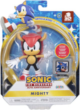 Load image into Gallery viewer, Sonic The Hedgehog 30th Anniversary 4&quot; Mighty w/1up Monitor Action Figure - Jakks Pacific
