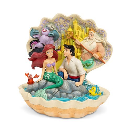 Disney Traditions Little Mermaid Seashell Scenario Statue by Jim Shore - Enesco