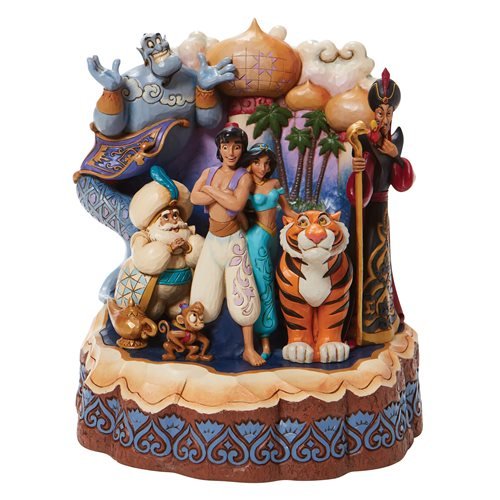 Disney Traditions Aladdin Carved by Heart Arabian Nights Statue by Jim Shore - Enesco