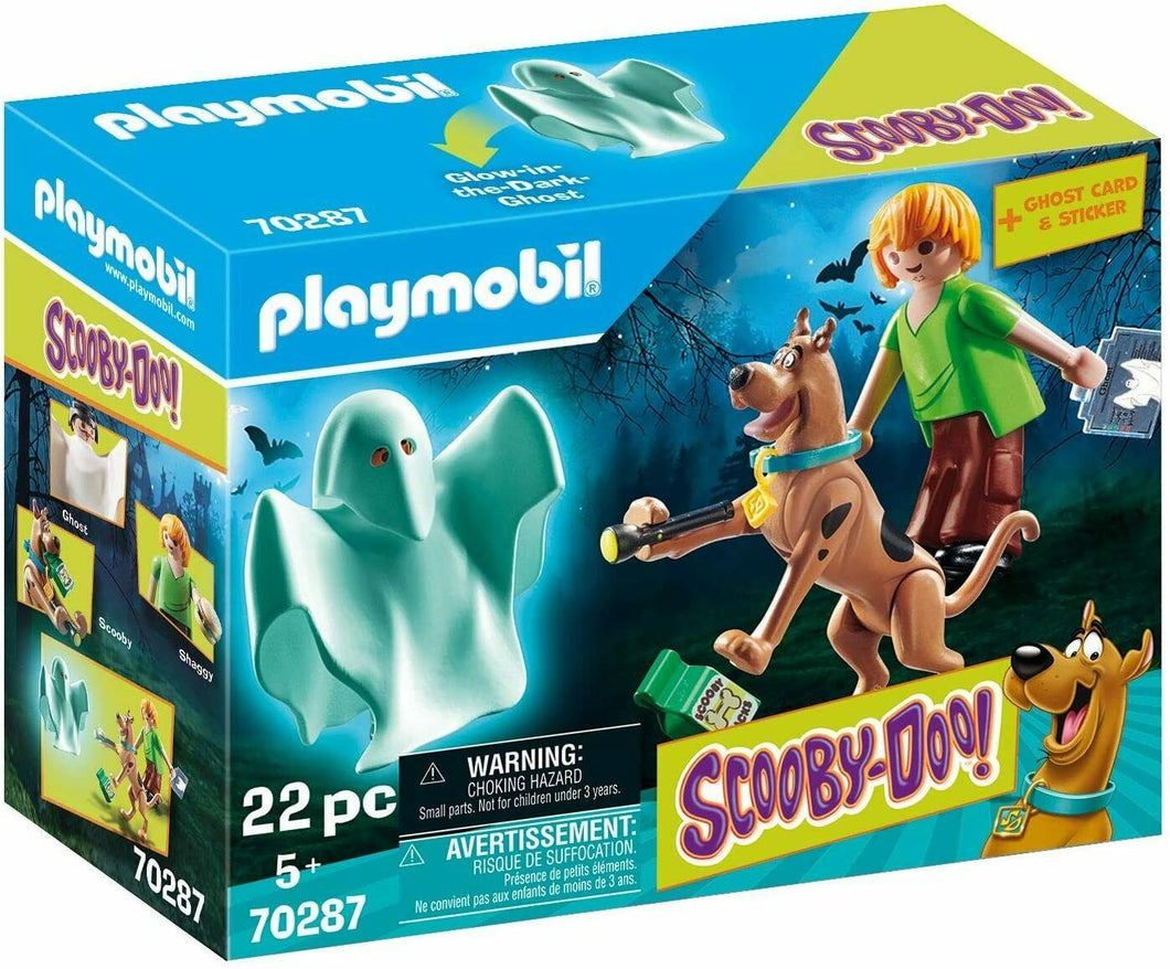 Scooby-Doo! Scooby & Shaggy w/Ghost Action Figures #70287 - Playmobil