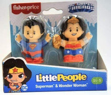 Load image into Gallery viewer, Little People DC Super Friends Wonder Woman Superman Figure 2-Pk - Fisher-Price
