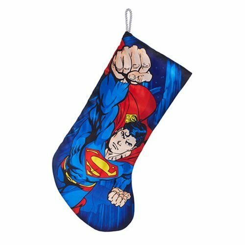 DC Comics Superman 19-Inch Printed Blue Christmas Stocking - Kurt Adler